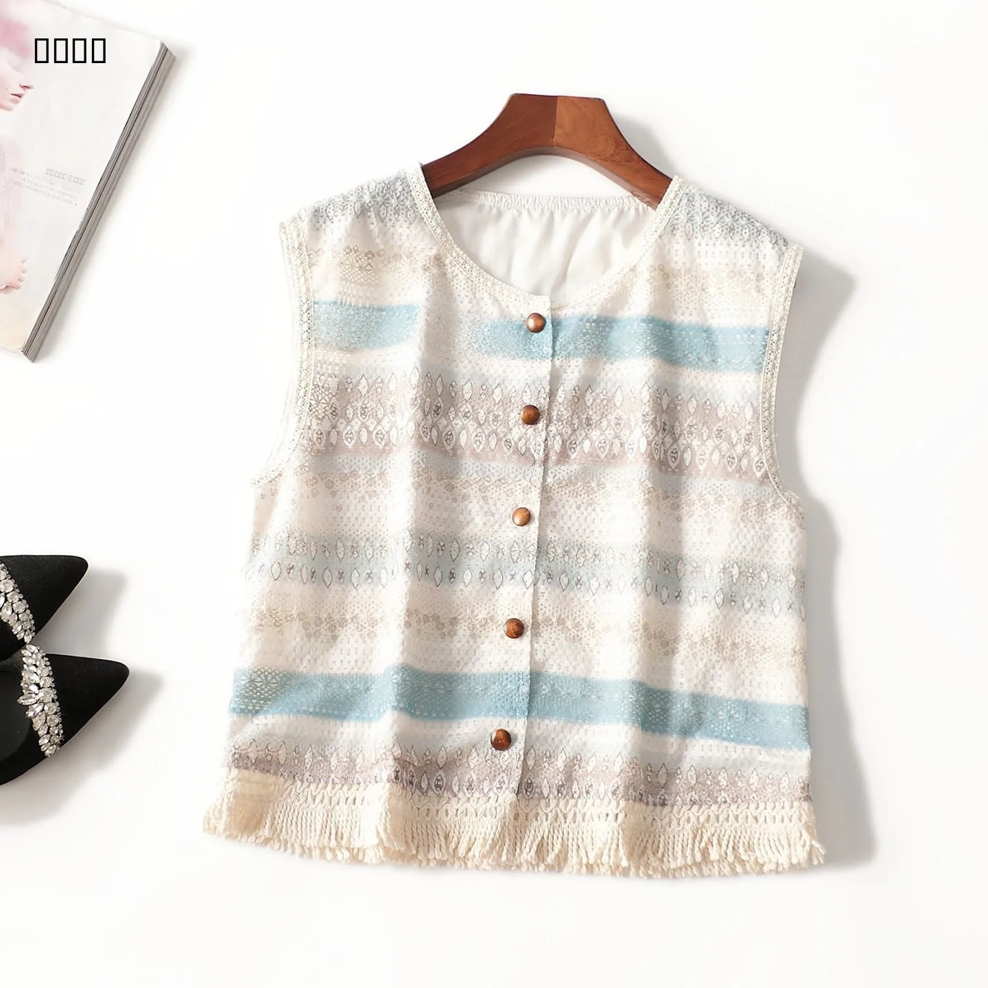 

Summer ort Svel round Ne Vest 4737 Women's Faion Commute Sle Cosite Fabric Outerwear Regular Length