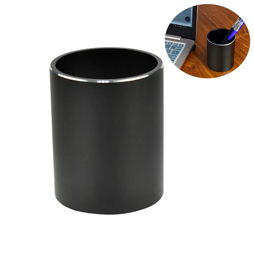 

Aluminum Alloy Pen Holder Pencil Container Round Brush Pot Desktop ganizer for Office Home School Sturdy Lightweight
