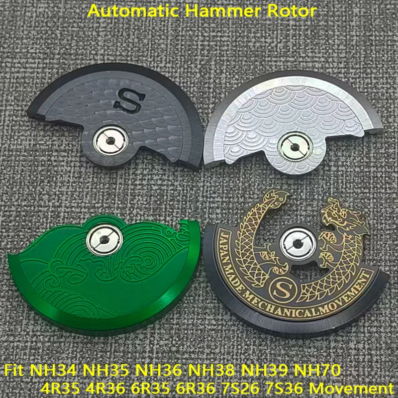 Customized Rotor NH35 Movement Rotor Fit NH36 NH38 39 4R 6R 7S NH35 Movement Pendulum Oscillating Weight Hammer Automatic Rotor