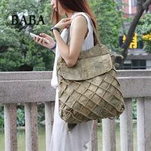 New European/American Backpack Women Multifunctional Large Capacity Leather Backpack Outdoor Travel Pure Leather Women Bag Tide