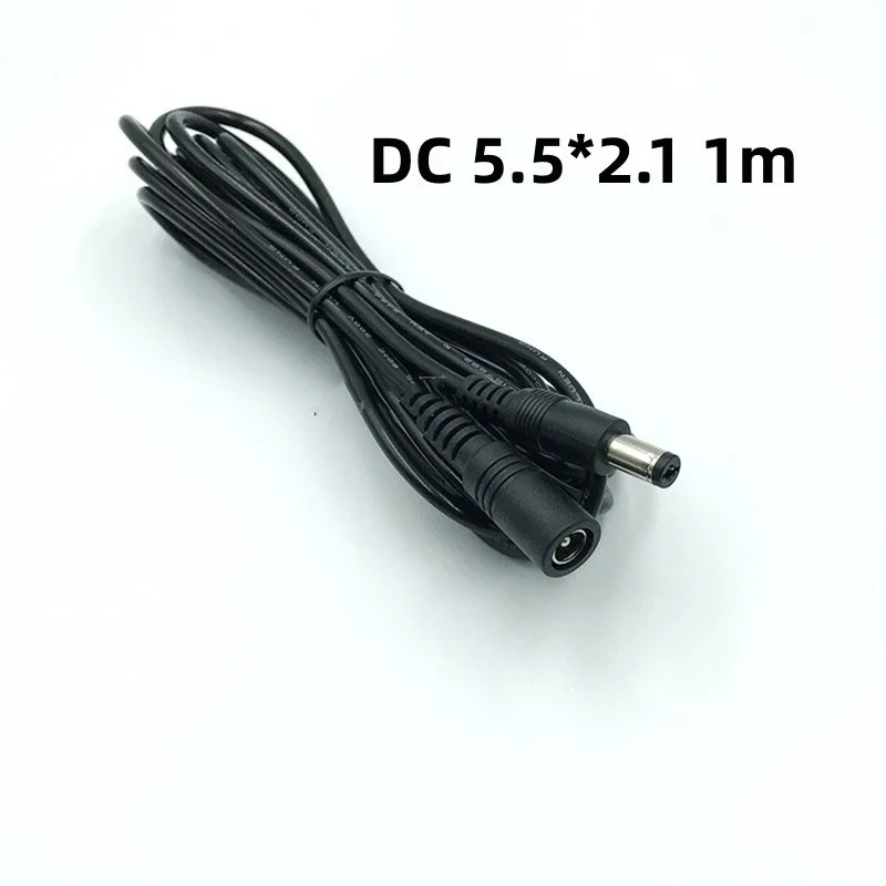 DC power cord 1.0m yellow tuning fork L type adapter 90 degree elbow right angle dc5.5*2.1mm male cable standard dc connector F1