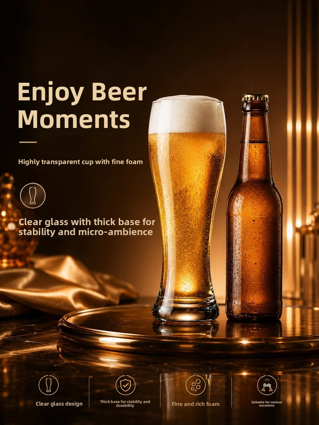 Large Capacity Beer Glass Crystal Hero Cup 560ml Home Use Professional Tap Beer Cup Popular on the Internet Glass Craft Beer Cup