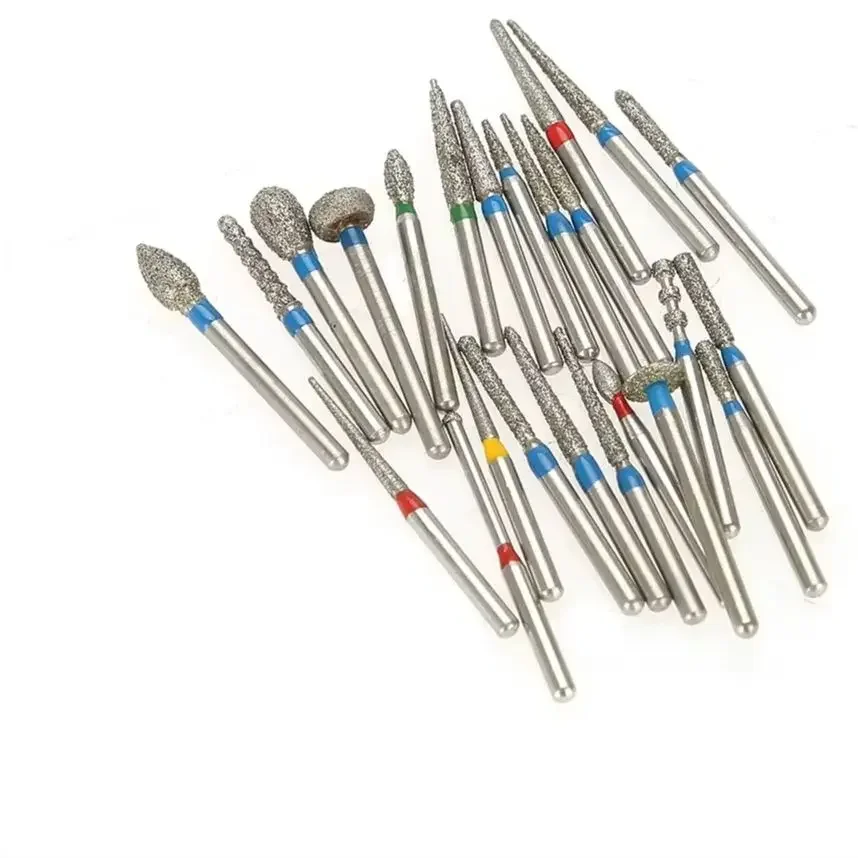 Juego de fresas de diamante Dental Fg, brocas para pulir dientes de 1,6 Mm, amoladora con caja de almacenamiento para herramient