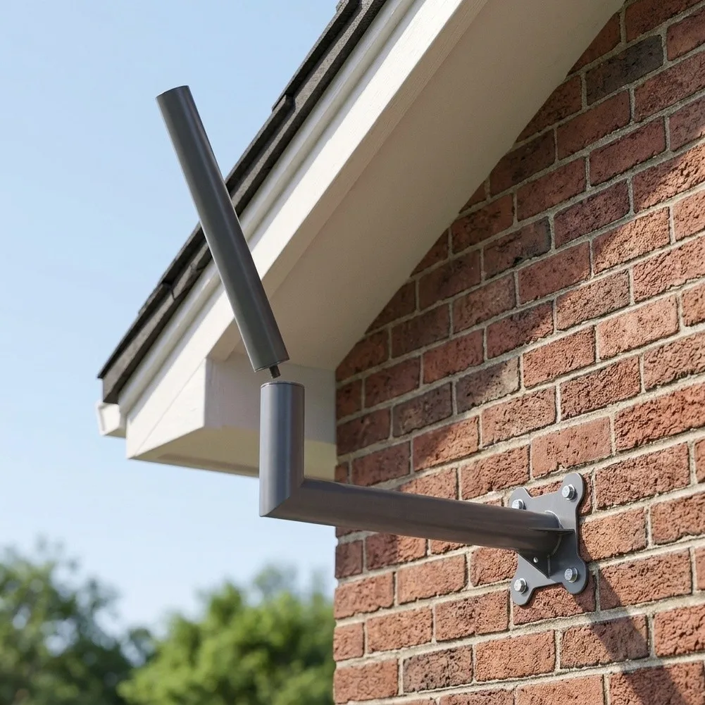 For Starlink For V5 Compatible L-Type Extended Wall Bracket for Eave Installation 360 Rotation and Rust Resistant Aluminum Alloy
