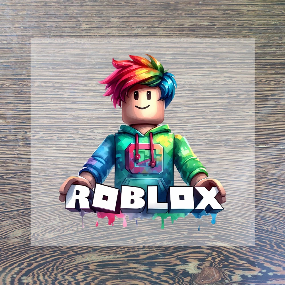 Roblox الكرتون الحديد على بقع للملابس Kawaii لعبة شخصية DIY تي شيرت بلايز نقل الحرارة التصحيح هدايا عيد ميلاد الاطفال
