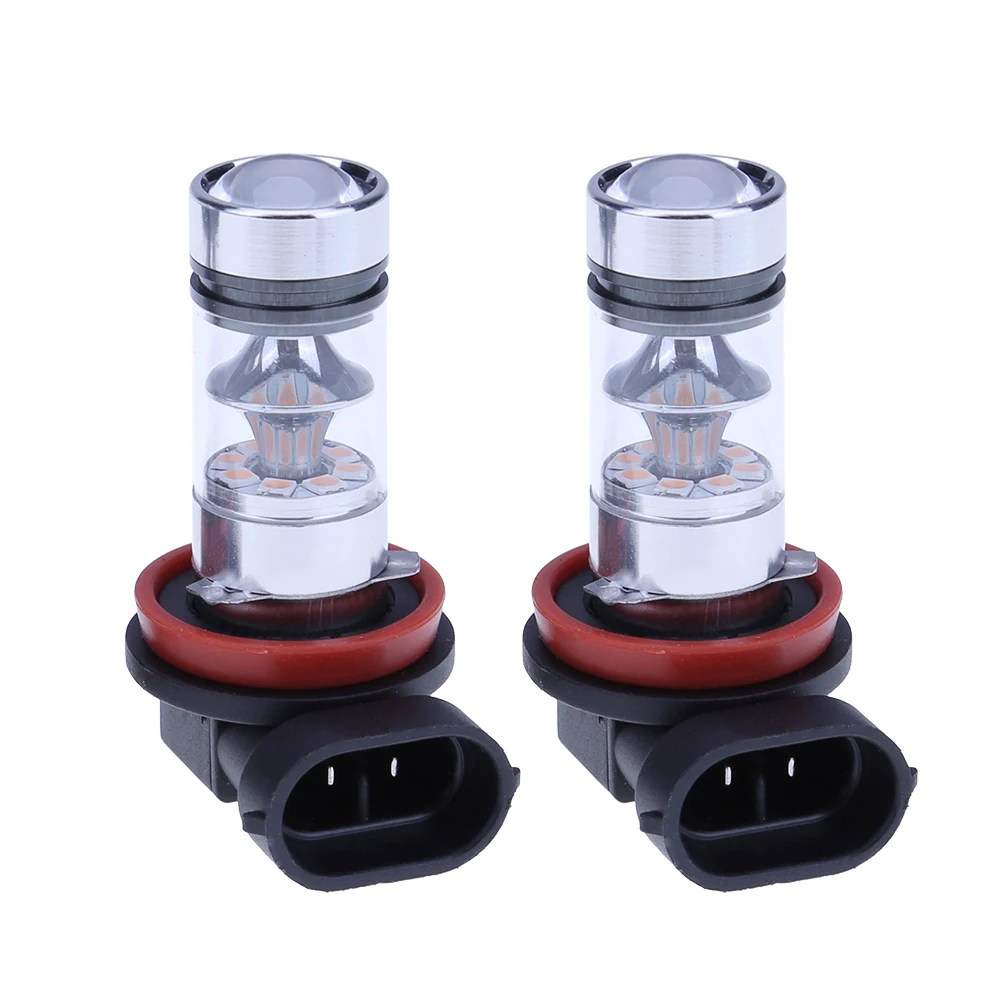 

2pcs Driving Lamps H8/H11 20SMD 100W LED Fog Lamps Bulbs Low Power Consumption Fog Lights Directly Replace for Car