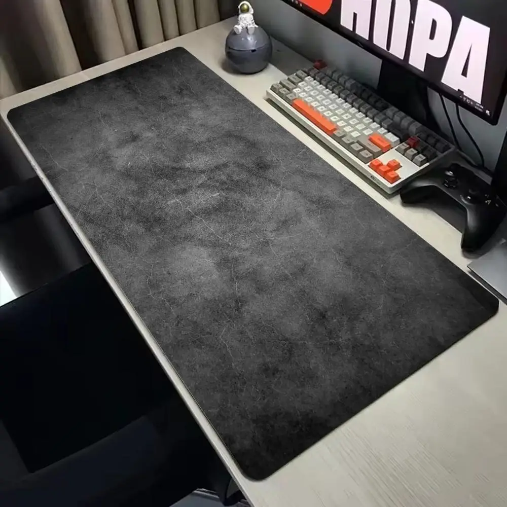 Dark Gray Mouse Pad Large Desk Mat Industrial Cement Texture Gaming Mousepad Non-Slip Smooth Surface for Keyboard Laptop Office