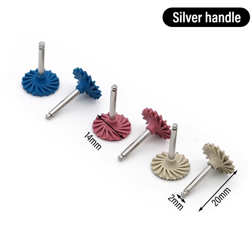 1 szt. Dentystyczny kompozytowy dysk polerski z żywicy silikonowej Samoglazowany polerka spiralna elastyczna szczotka Materiał dentystyczny ﻿