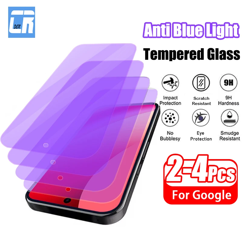 

Защитная пленка для экрана от синего света (2-4 шт.) для Google Pixel 10a, 9a, 10 Pro, 10 Pro XL, высококачественное закаленное стекло