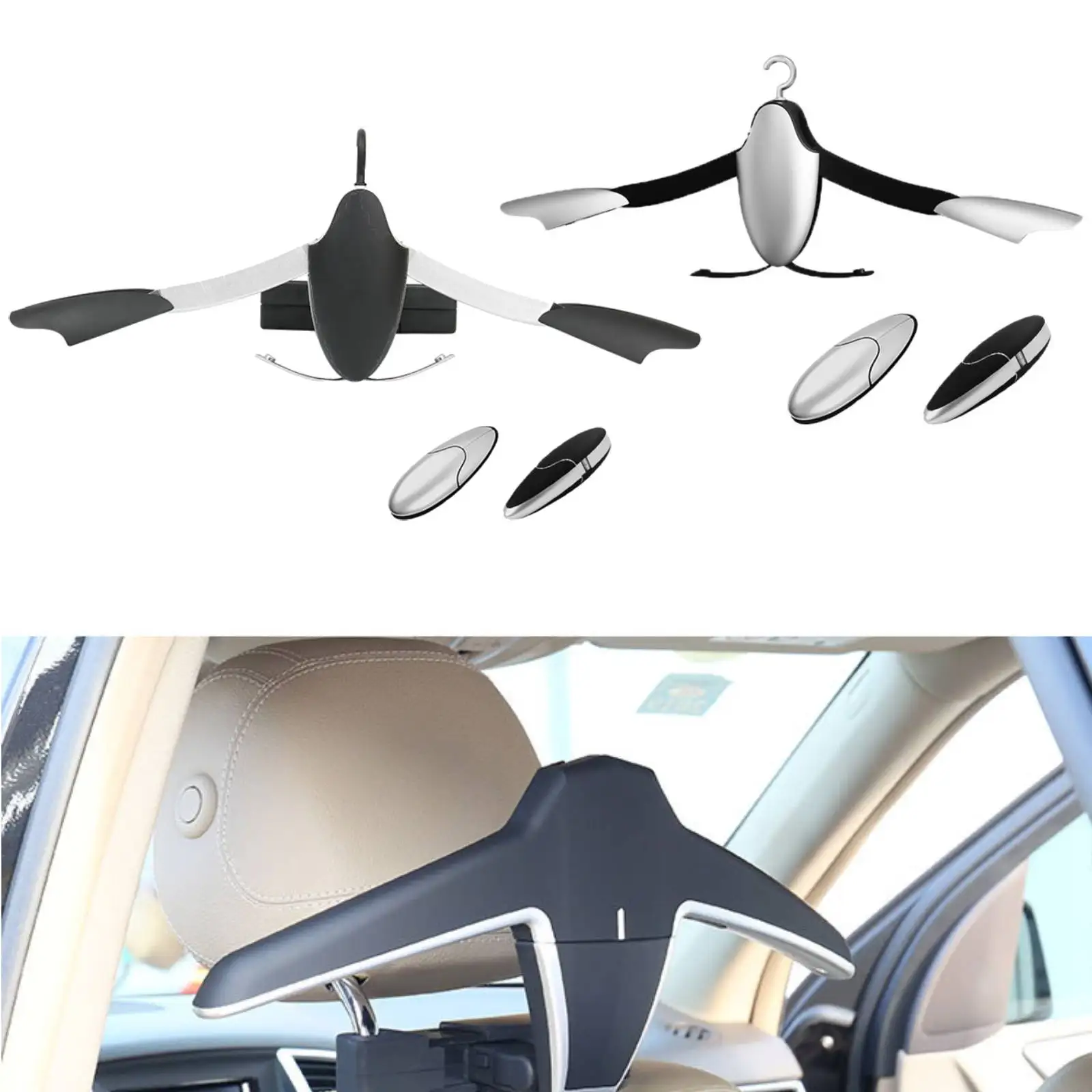 

Foldable Car Coat Hanger hooks for Bags Clothes Jacket Suit Back Seat Coat Rack Hanger Universal Practical Headrest Hanger Hook