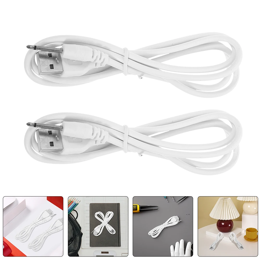 

3pcs Usb Dc Charging Cable For Massagers Beauty Chargers Replacement Durable Zinc Alloy Fast Charging Cord Compatible With Lamps