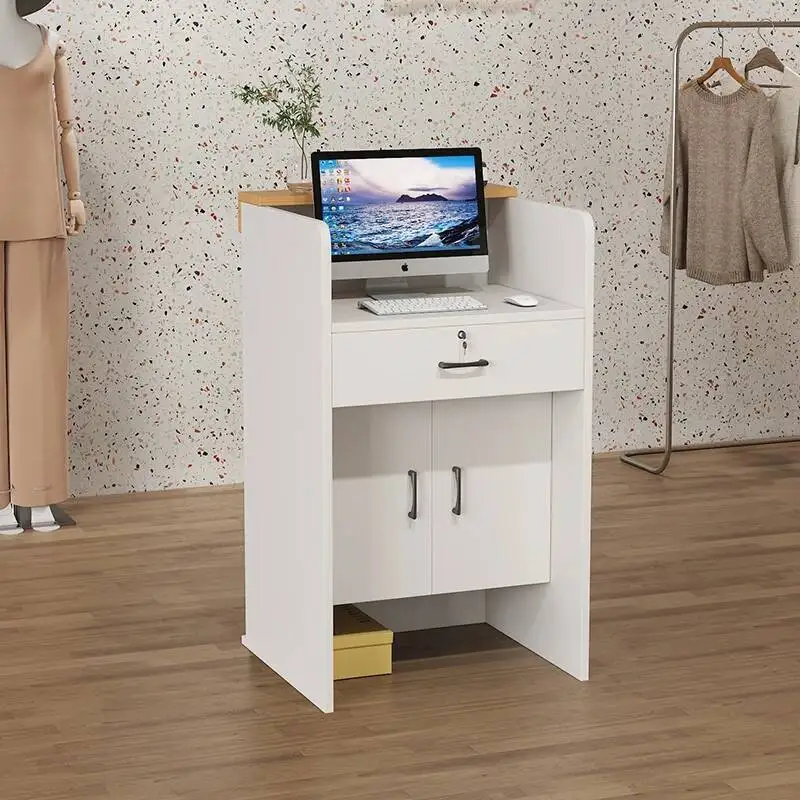 

For Desk Reception Hairs Creative Beauty Salon Professional Bar Counter Luxury Princess Pupitre De Conférence Trendy Furniture