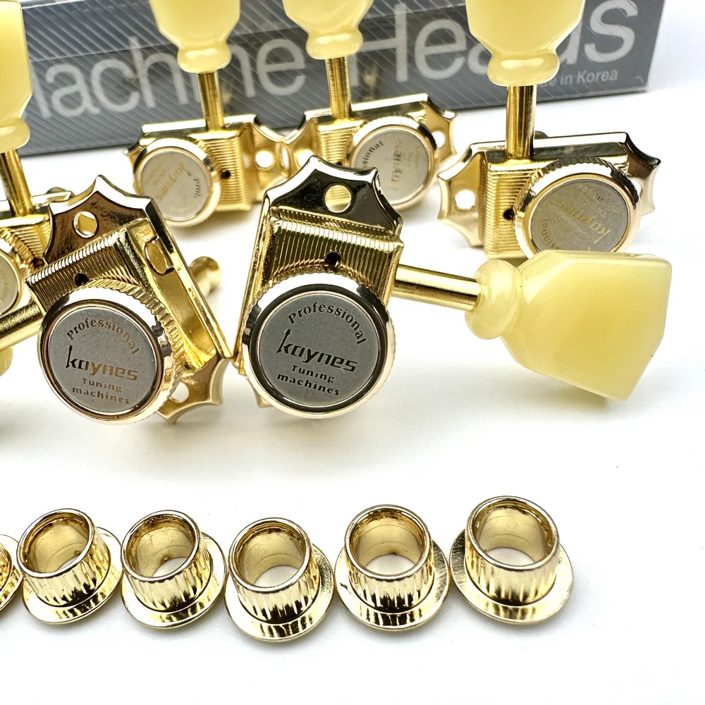 1 Set 3R3L Vintage Deluxe Locking Electric Guitar Machine Heads Tuners For LP SG Electric Guitar Gold Tuning Pegs