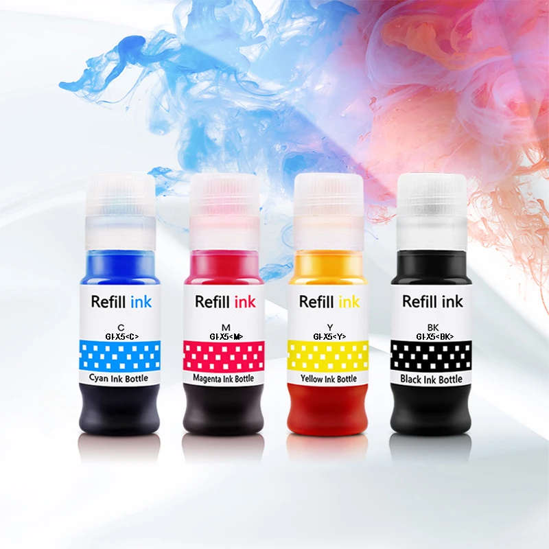 70ML*4 GI-25 GI25 Pigment Refill Bottle Ink High Capacity Work for Canon PIXMA MegaTank GX2020 GX1020 Printer (4-Pack, KCMY)