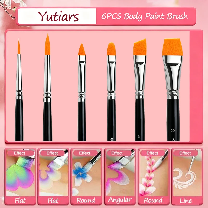 6 Pcs Face Paint Br…