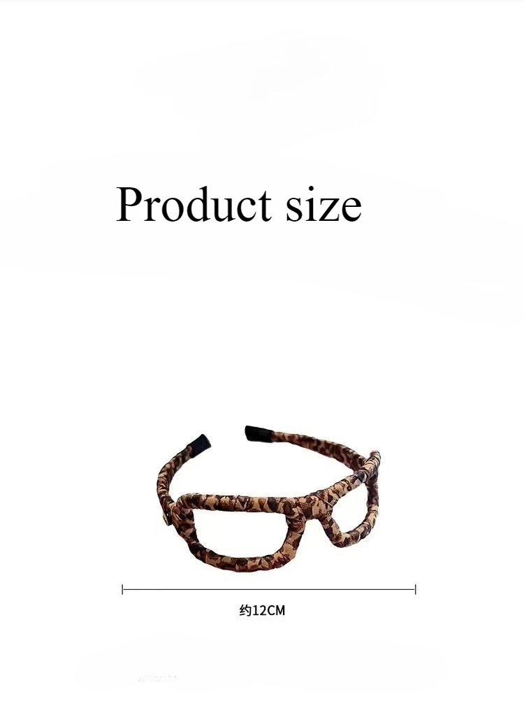 BYL Koreanischer Stil, High-End-Haarband mit Leopardenmuster, Brille, modischer Pony, vielseitige Stirnbänder, Haarschmuck für Frauen und Mädchen