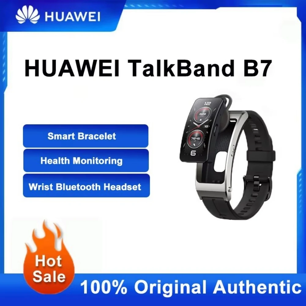 Original Huawei B7 Smart Band Bluetooth Headset Heart Rate Blood Oxygen Huawei Band B7 Health Monitoring Running Sports Watch