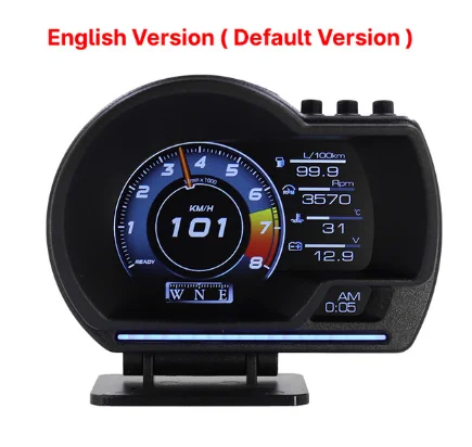 Nieuwste A501 Auto Head-Up Display OBD2 Smart Car HUD Turbo Meter Digitale Kilometerteller Beveiligingsalarm Water- & Olietemperatuur RPM Autometer