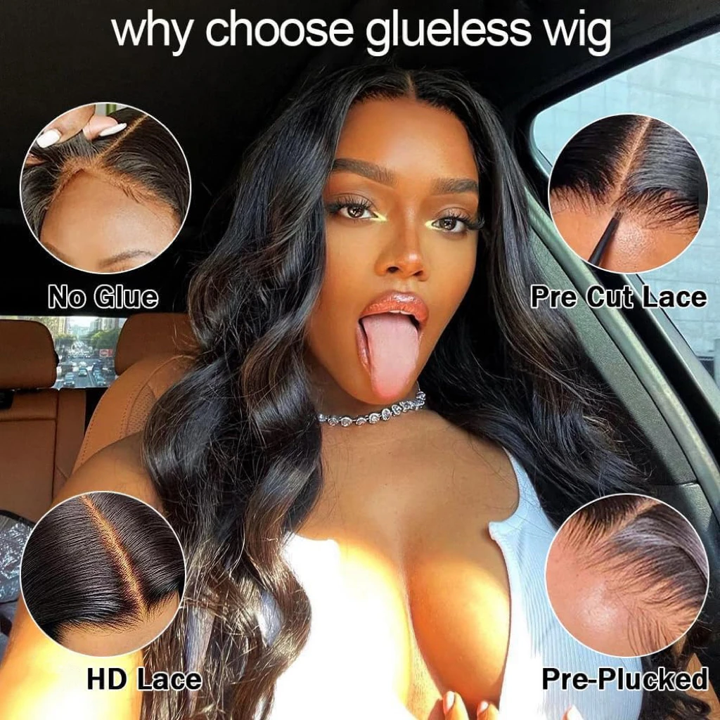 Wig Rambut Manusia Renda Depan Gelombang Tubuh 30 40 46 Inci 7X6 Wig Frontal Renda 13X6 Hd Pra Pencabutan Wig Tanpa Lem Rambut Manusia Siap Dipakai