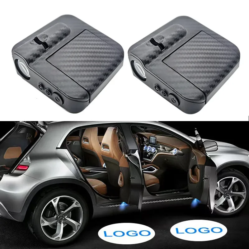 

2pc Wireless Led Car Door Welcome Laser Projector Logo Night Lights Car Styling Accessories Courtesy Decor Lamp Custom Car Logo