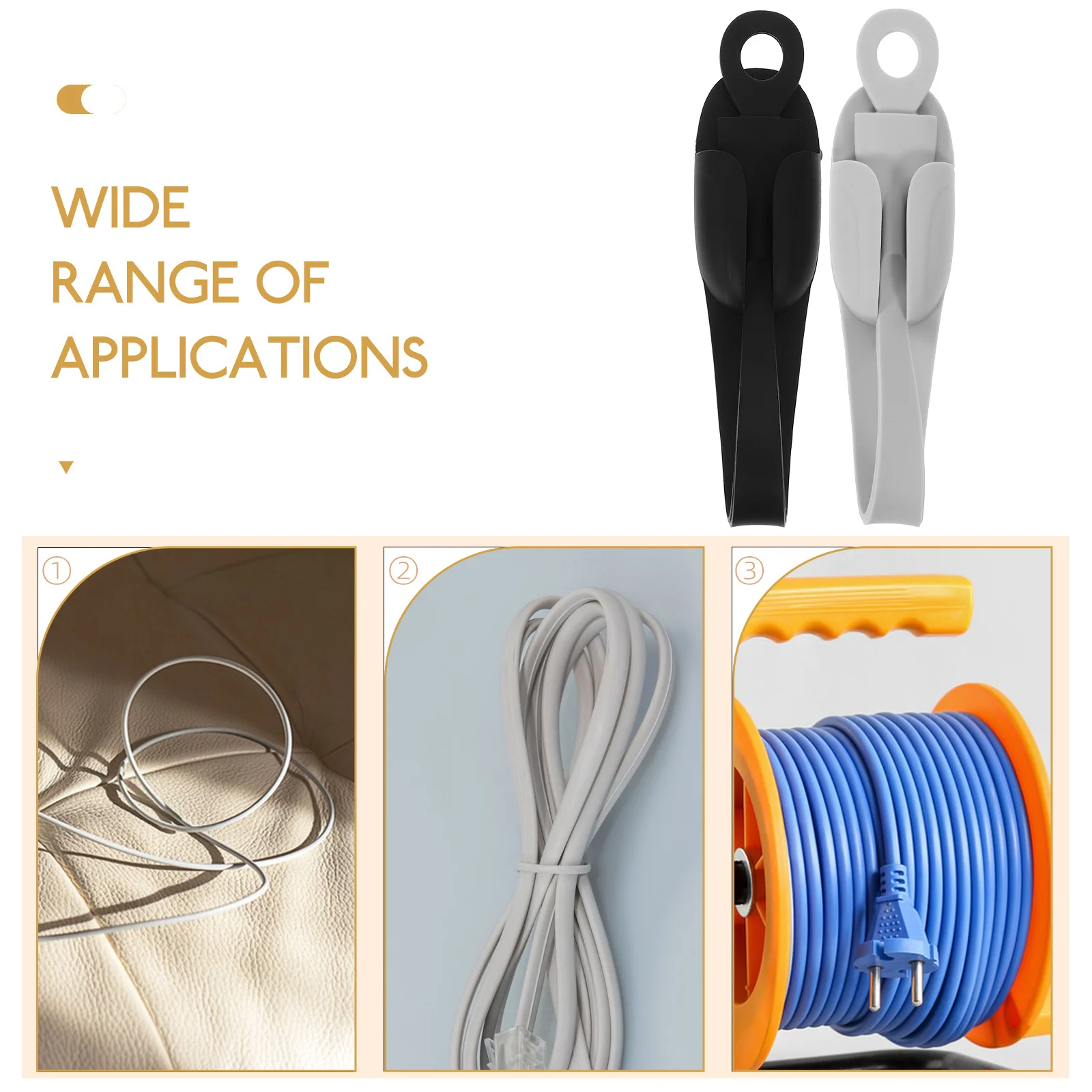 

6pcs Organizer Kitchen Appliance Winder Adhesive Holder For Kitchen Appliances Cord Management Extension Cord Winder Stick On