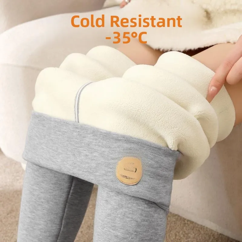 

Зимние утепленные брюки с высокой талией, очень тонкие, для женщин, больших размеров, укороченные (9/10 длины)