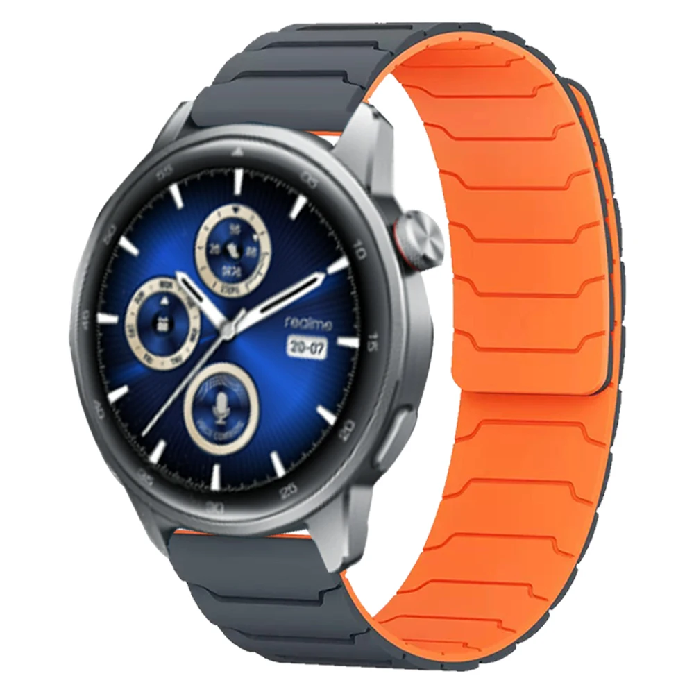 22mm Magnetisches Silikonarmband für Realme Watch S2/Realme Watch 3 2 S Pro Ersatzarmband für Xiaomi Watch 5 Zubehör