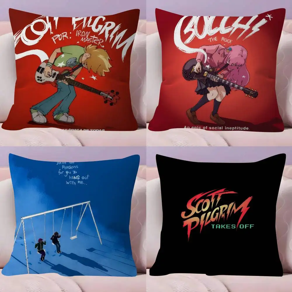 

Винтажная декоративная наволочка с принтом из фильма «Скотт Пилигрим против мира» для дивана