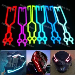 Cycling Motorcycle Helmet LED Cold Light Self-adhesive Reflective Luminous Sticker Strip Waterproof Helmet Decoration
