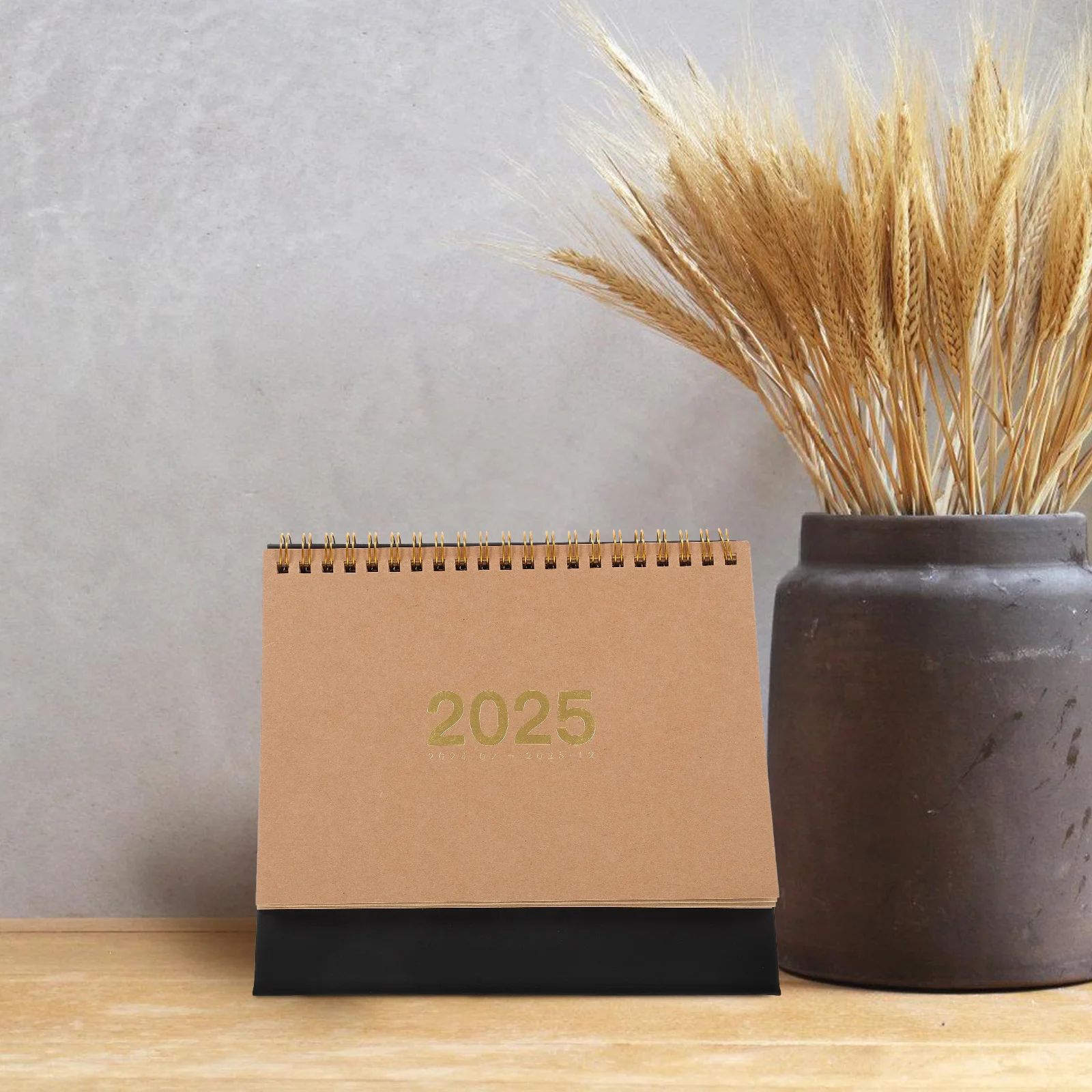 2025 Desk Calendar Office Planner Stylish Table Spiral Bound Home Small Holiday Standing Flip Makeup Advent