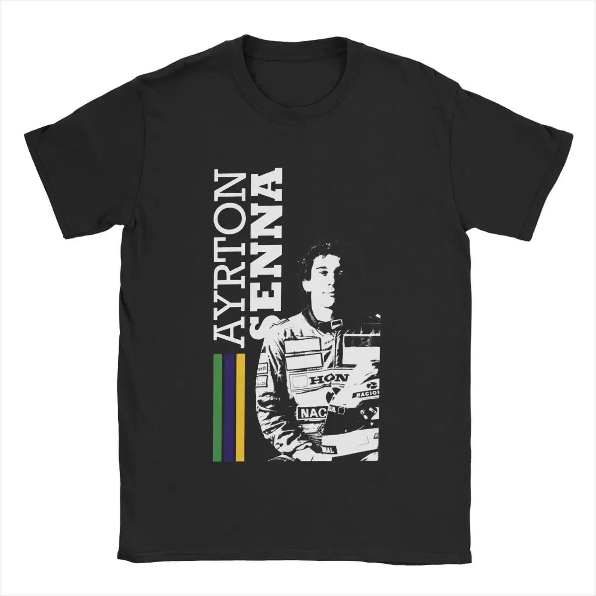 Shirt Outfit Novelty  T Shirt Tee Clothing Original Men Women Ayrton Senna Helmet Racing Car F1