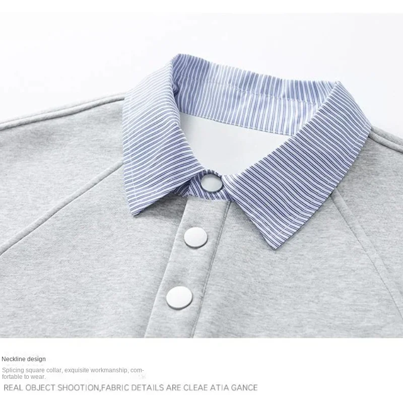 Y2k الملابس البلوز الذكور الشارع ارتداء خفيفة الوزن طويلة الأكمام البلوز فضفاضة تناسب الخريف الشارع الشهير ملابس رجالي الراحة