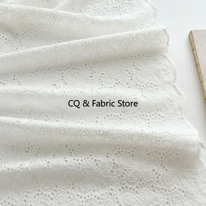 Tessuto di cotone ricamato fiore panno cavo per camicia abito abbigliamento per bambini