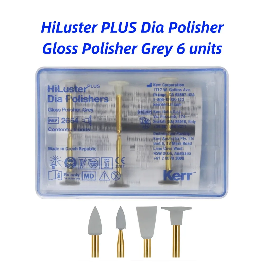 

Полировальные насадки Kerr HiLuster PLUS Dia, алмазные композитные полировальные боры, 6 шт./упак., диски Flame Cup, Minipoint, для высокоглянцевой полировки полимерных материалов