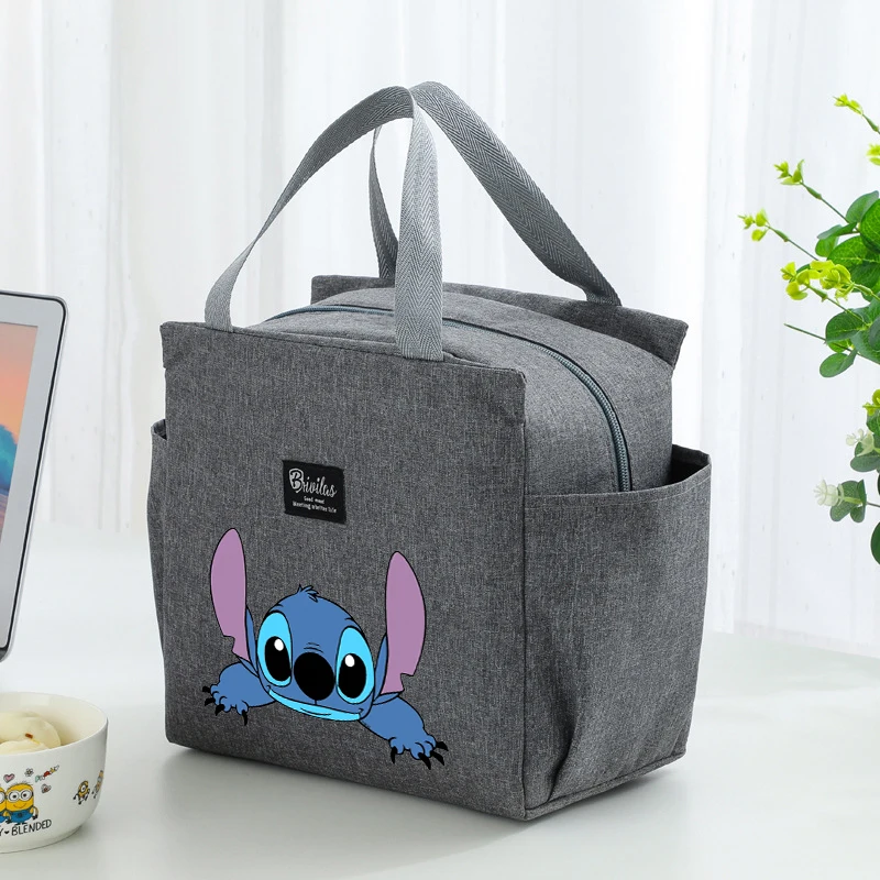 

Stitch Series Handheld Lunch Bag Disney Cartoon Picnic Bento Pack Large Capacity Cute Anime Student Food Meal Bags Birthday Gift