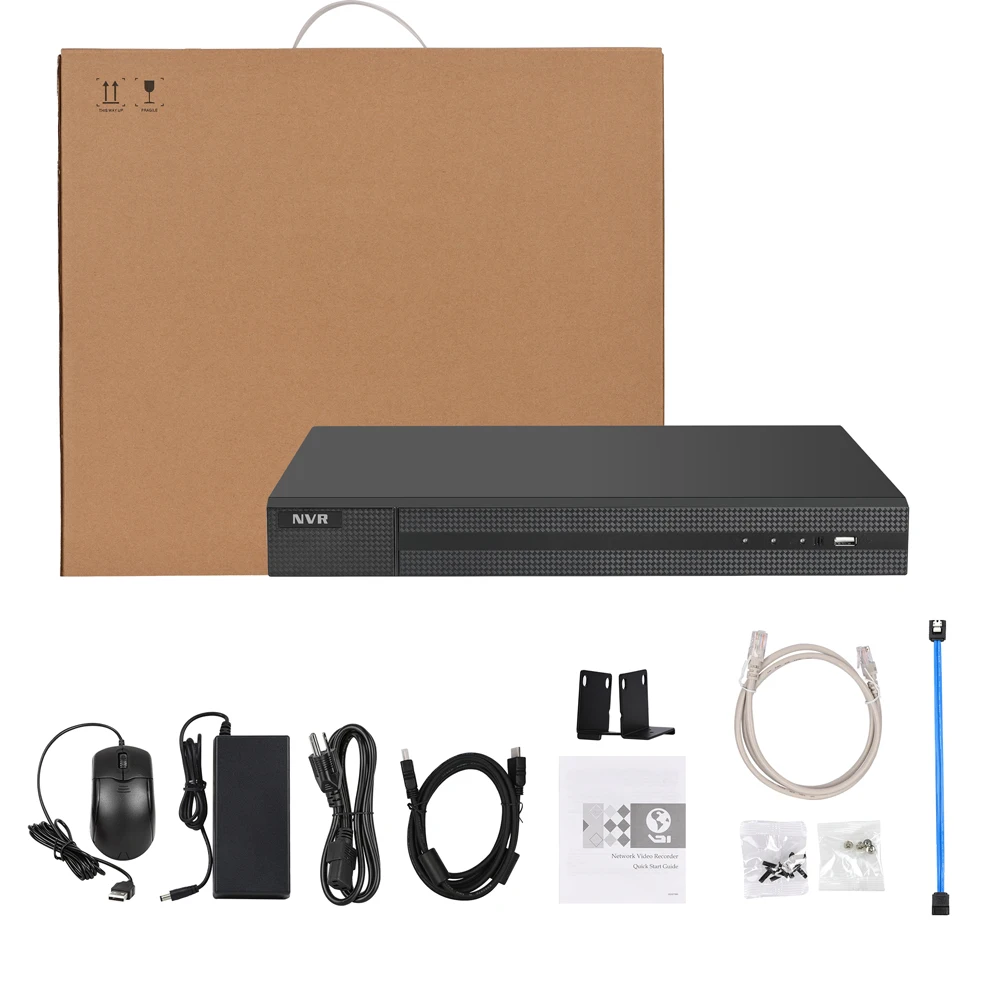 OEM 8CH 4K POE NVR with 2TB HDD 80 Mbps 2SATA UP TO 8TB for per HDD VCA HDMI VGA Motion Detection 2.0 Guarding Vision