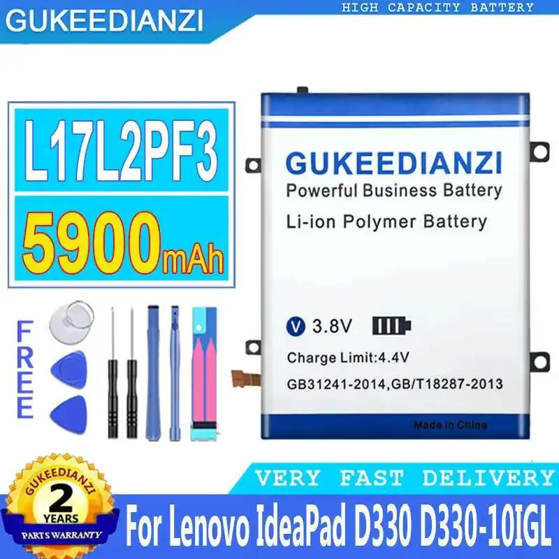 

Laptop Battery 5900Mah For L17L2PF3 L17M2PF3 L17S2PF3 L17D2PF2 L17C2PF1 Lenovo Ideapad D330 D330-10IGL D330-10IGM