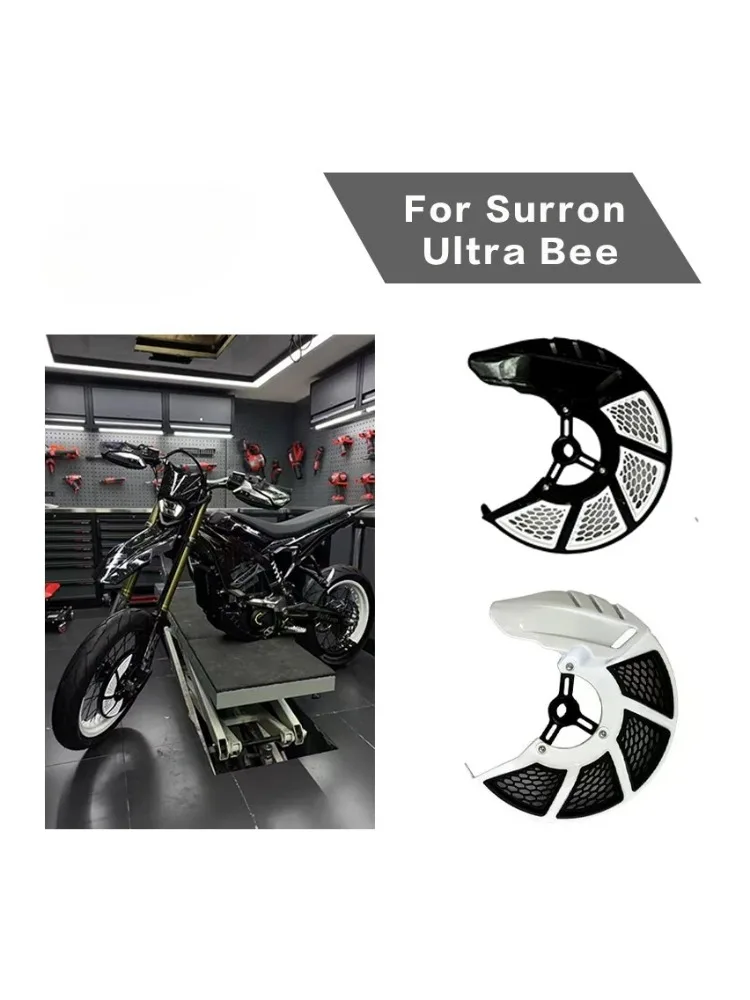 AliExpress NONE For surron Ultra Bee PP Front Disc Brake Guard Black & White Motorcycle Electric Bike Accessory Anti-Collision Protection