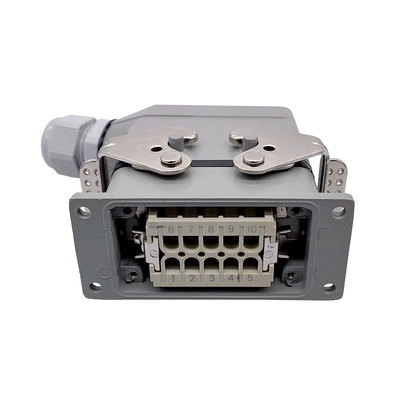 Heavy Duty Connectors HDC-HE-010-1/2/3/4 F/M 10pin 16A Screw connection Industrial rectangular Connector plug