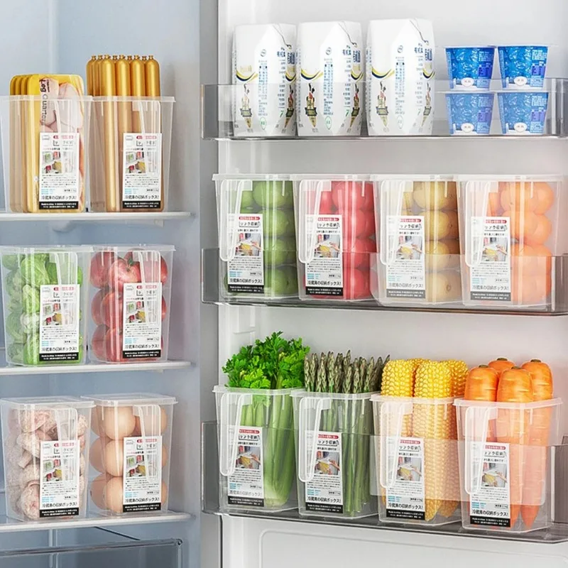 New Refrigerator Organizer Bins Fridge Side Door Food Sort Storage Box Fruit Vegetable Plastic Containers Kitchen Organizers Box