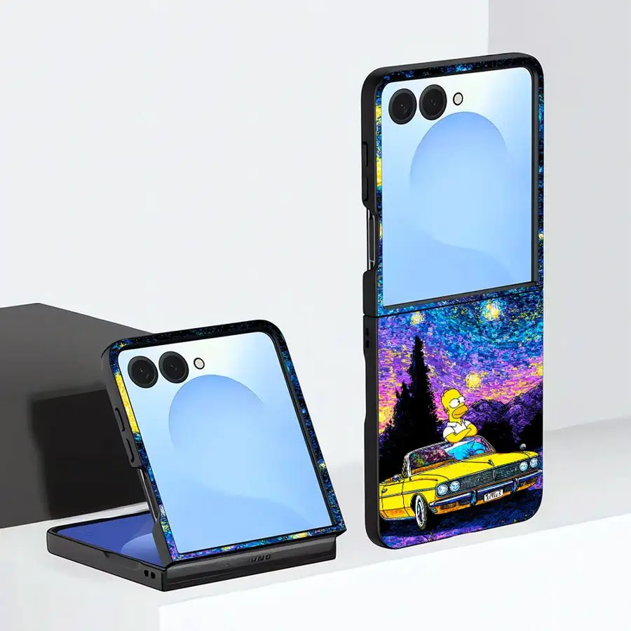 The Simpsons Cute Case for Samsung Galaxy Z Flip 8 ZFlip7 FE Z Flip5 ZFlip8 Z Flip4 Z Flip6 Z Flip 7 6 5 4 Phone Shell