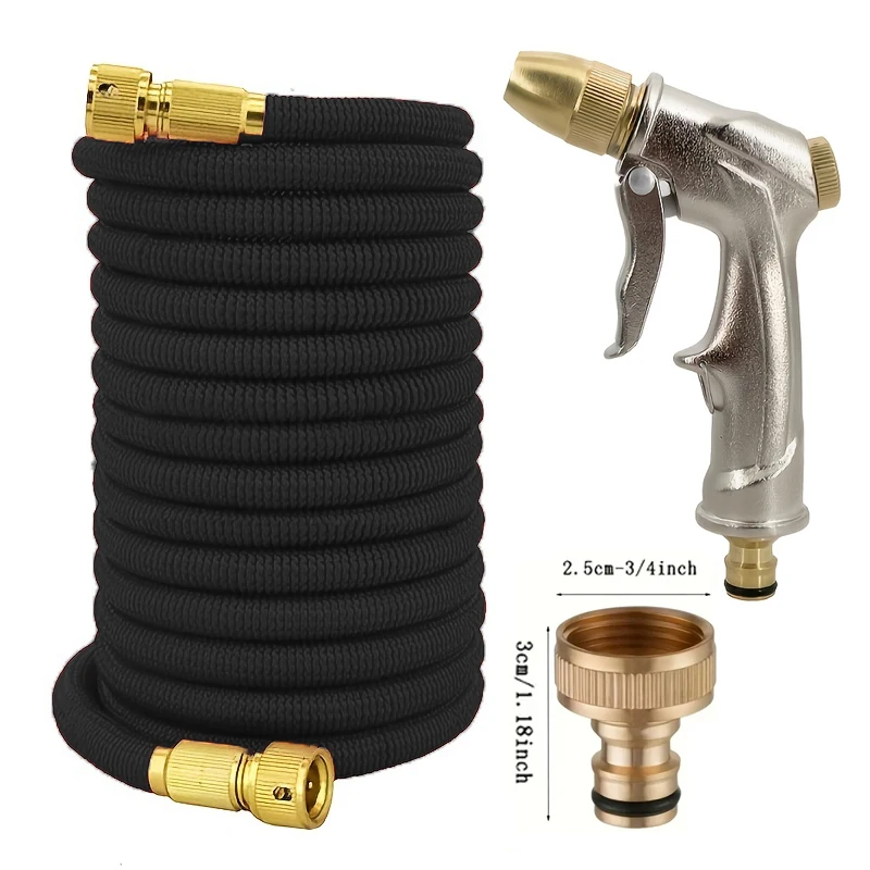 

Garden Water Hose Expandable Double Metal Connector High Pressure Pvc Reel Magic Water Pipes for Garden Farm Irrigation Car Wash