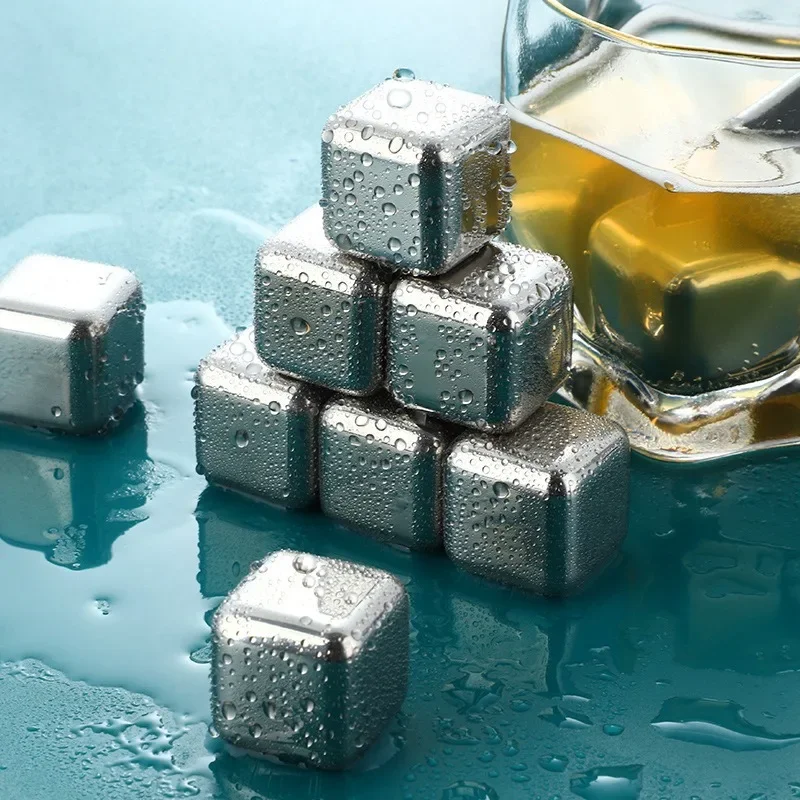 Stainless Steel Food Grade Frozen Ice Cubes, Metal Ice Particles, Long-Lasting Freezing, Reusable, Clean And Hygienic