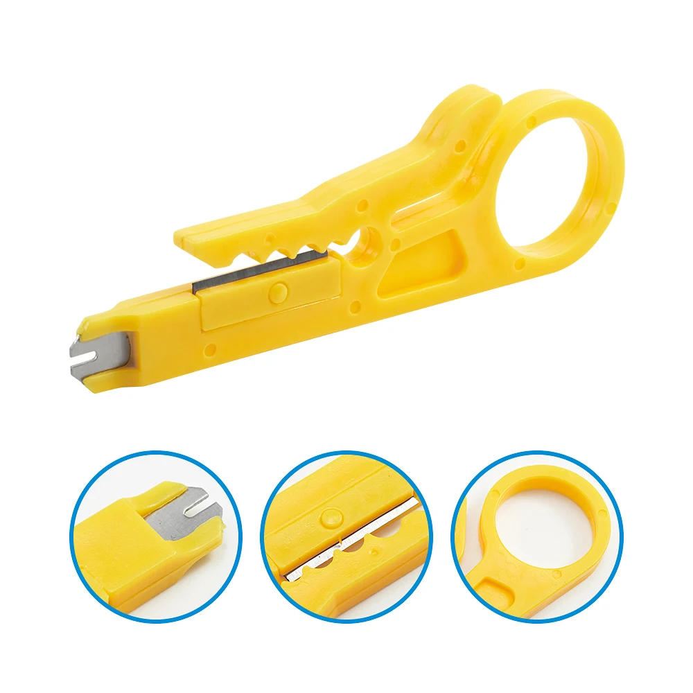 1pcs Wire Stripping Cutter Crimping Tool Cable Stripper Knife Crimper Plier Mini Portable Decrustation Electrical Straight