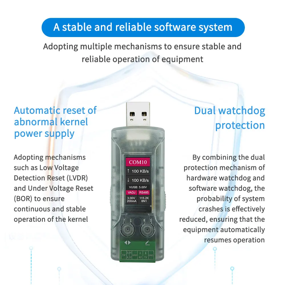 USB to TTL 485 2in1 tool can display serial port number serial module 4M high-speed debugging burning replace ch340  new arrival