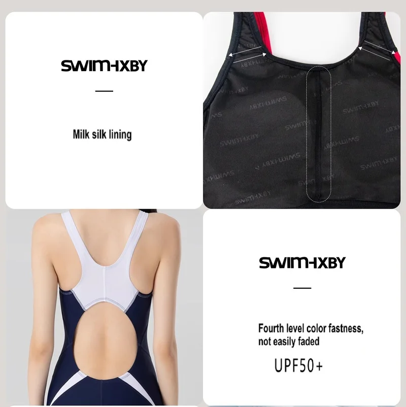 Women Swimwear High Quality Professional Training Competition Waterproof Quick Dry One Piece Swimsuit Girl Bathing Suit view 4