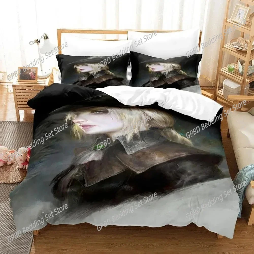 

Game Lady Maria Bloodborne Bedding Set 3D Printed Suitable for Bedroom Duvet Cover Set With Pillowcases Kids Home Textile