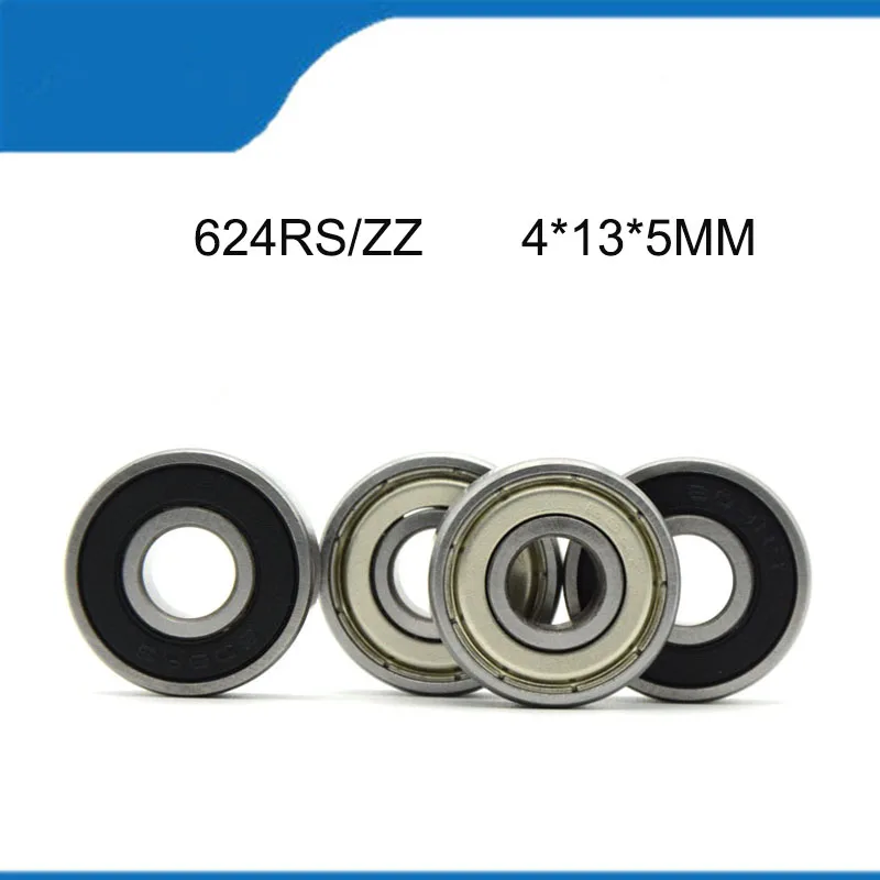 

5/10PCS 624-2RS / 624ZZ Bearing (4MMx13MMx5MM ) 624RS/ZZ (ABEC-1 ) Seal Shielded Deep Groove Baill Bearngs High Quality