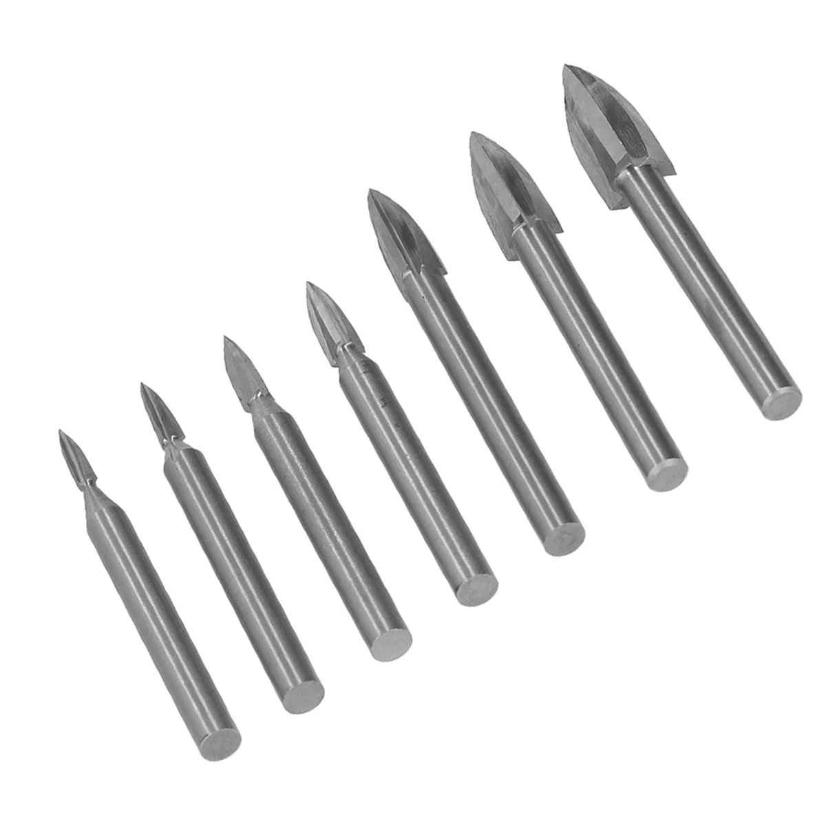 ABNJ 7Pcs 조각 드릴 비트 6mm 생크 목공용 고속 강철 조각 도구