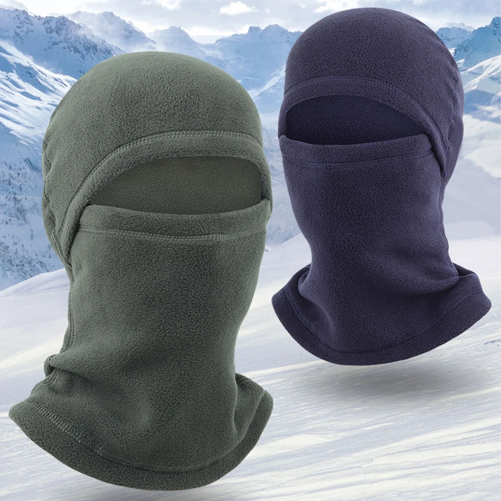 

Warm Windproof Balaclava Mask Faux Wool Fleece Full Face Cover Uses for Winter Riding Skiing Fishing Outdoor Sports Protection